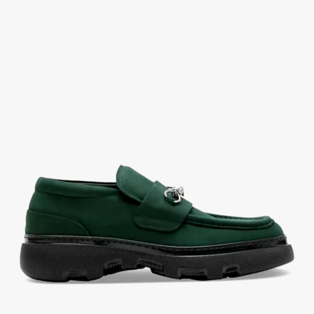 Burberry Men's Green Creeper Clamp Slip On Loafers